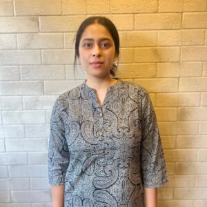 Sakhi Trendzs -Vibrant Printed Cotton Kurti - Blue Color Collection